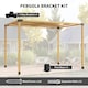 image 3 of Outsunny Pergola Kit with 3-Way Corner Brackets & Post Base for 92mm Lumber