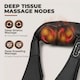 image 3 of HOMCOM Neck Massager with Heat, Deep Tissue Shiatsu 3D Kneading Massager