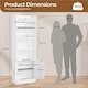 image 4 of Yaheetech 7-Tier Tall Bookcase with 2-Door Cabinet-White