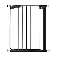 Safetots Super Narrow Baby Gate, 60.5cm - 66.5cm, Black, Child Safety Barrier, Pressure Fit Stair Gate | Black | 1