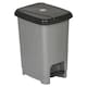 image 1 of 15L Slim Pedal Waste Recycling Bin Can Insert Step On Lid Kitchen Bathroom | Grey | Grey | 15 Litre | 1