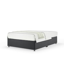 Majestic 1000 Pocket Sprung Graphite Plush Velvet Divan Set Double