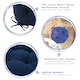 image 2 of Harbour Housewares Round Garden Chair Seat Cushions - Navy - Pack of 6 | Blue | Navy