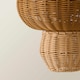 image 5 of ValueLights Portobello Natural Rattan Mushroom Ceiling Shade | Brown
