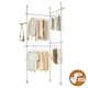 image 6 of SoBuy Modular Clothes Rack with 5-Hook Bar, Light Grey, 24.4"-44.5"x24.4"-44.5"x78.7"-116.1", 0 kg - KLS03-II-HG