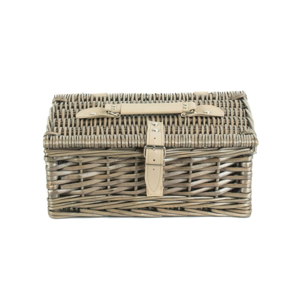 image 1 of Wicker 30cm Antique Wash Split Willow Basket Brown | Brown | One Size