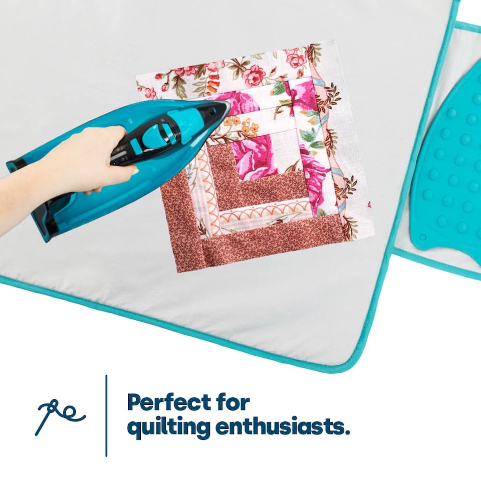 image 1 of Travel Iron Mat with Silicone Iron Rest Pad