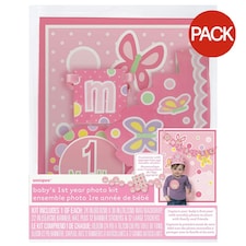 Unique Party 1st Birthday Photobooth Props (Pack of 5) - Pink - One Size