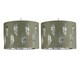 image 1 of Set of 2 Fern - Sage Green Cut Out 30cm Pendant Lightshades Green | Silver