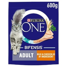 Purina ONE® Adult Cat Rich in Chicken Dry Food 600g (Pack of 4)