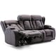 image 2 of Caesar 3 Seater Electric High Back Bonded Leather Recliner Sofa (Brown)