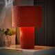 image 3 of ValueLights Ash Rust Full Fabric Boucle Table Lamp & Bulb | Orange