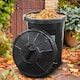 image 3 of 80L Extra Large Dustbin 80 Litre Plastic Round Rubbish Bin Storage Waste + Lid Black