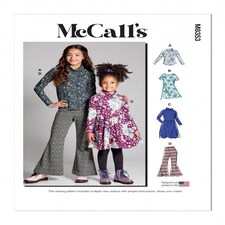 McCall's 8353 Paper Sewing Pattern – Children’s & Teenagers’ Tops, Dresses & Trousers, Size K5 (7–8–10–12–14), Easy