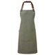 image 1 of Premier Unisex Adult Annex Oxford Faux Leather Bibbed Full Apron - Moss - One Size Green