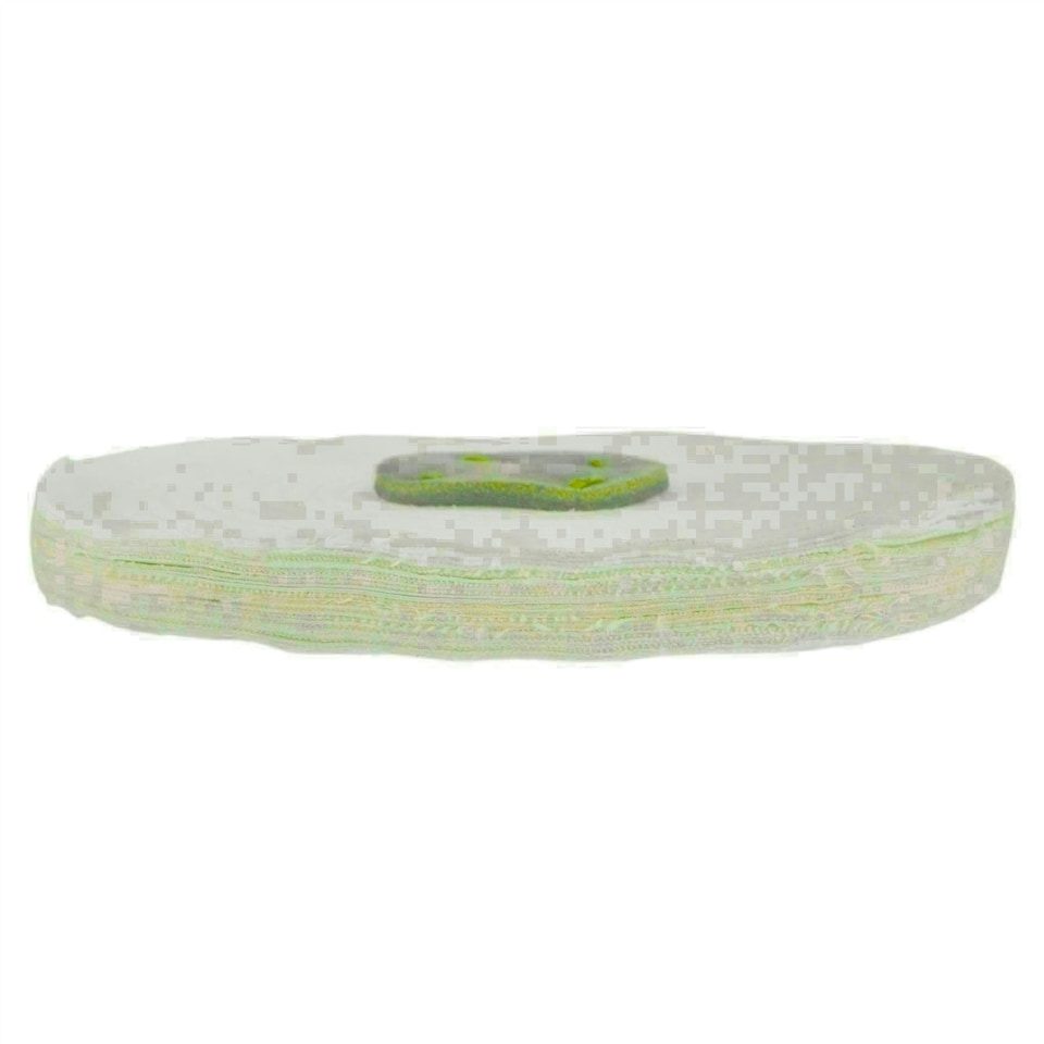 image 1 of White Close Stitched Polishing Buffing Mop 8" x 0.5" 1 Row With Compound 250g