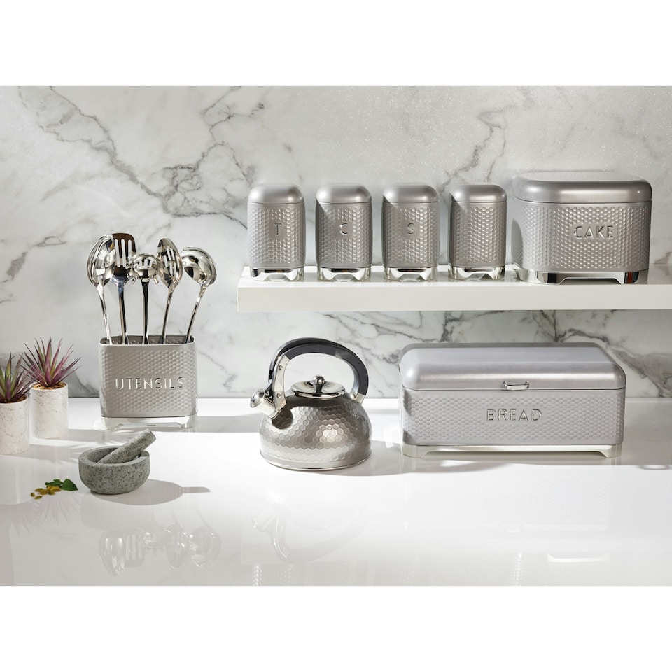 image 1 of Lovello Utensil Holder Shadow Grey Textured 20x10cm