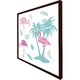 image 3 of Palm & flamingo (Picture Frame) Brown | Oak | XL