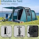 image 2 of Brazen Inflatable Air Tent 4 Man 5000mm Living Area Bedroom Pump And Bag | Blue | Teal | 1
