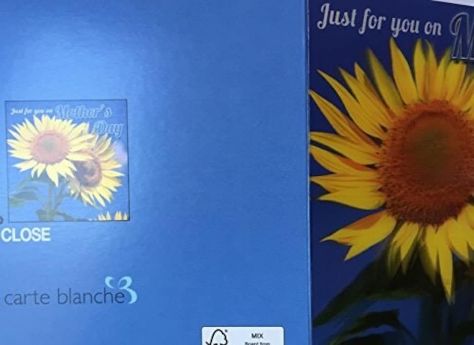 image 1 of 3D Holographic Just for you on Mother's Day BEAUTIFUL BRIGHT COLOURFUL SUNFLOWERS Mother's Day Greetings Card