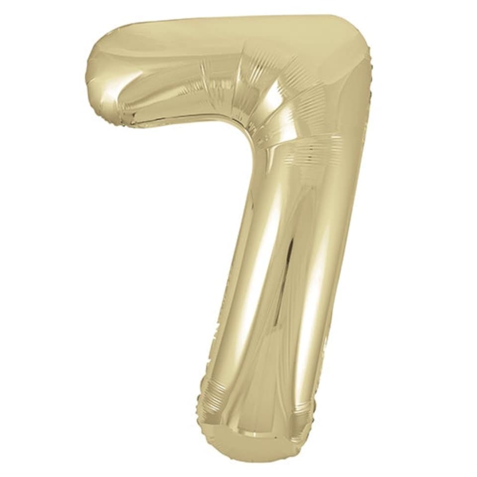 image 1 of Soft Gold Number 7 Helium Foil Giant Balloon 86cm / 34 in