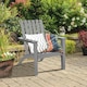 image 3 of COSTWAY Wood Adirondack Chair Outdoor Patio Chair Grey Grey