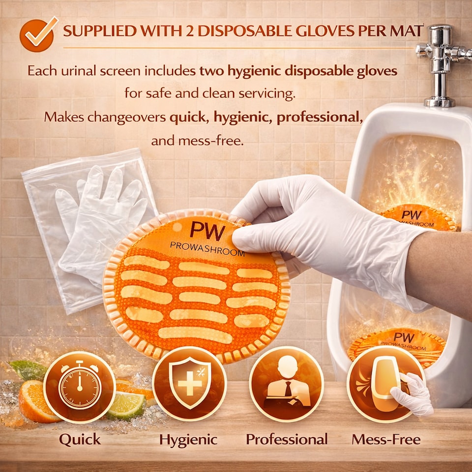 Urinal Mats Pack of 10 Fresh Orange Fragrance Anti-Splash Urinal ...
