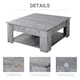 image 5 of HOMCOM 2 Tier Coffee Table Accent End Console Table Bottom Shelf Grey