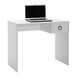 image 5 of Adore Matt White Laptop Study Desk with 1 Drawer | White