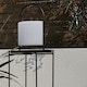image 4 of ValueLights Corte Black Outdoor Table Lamp Dimmable White Cylinder Shade