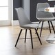 image 4 of Rosedale Elegant Grey Seat & Black Legs Dining Chairs - Set of 2