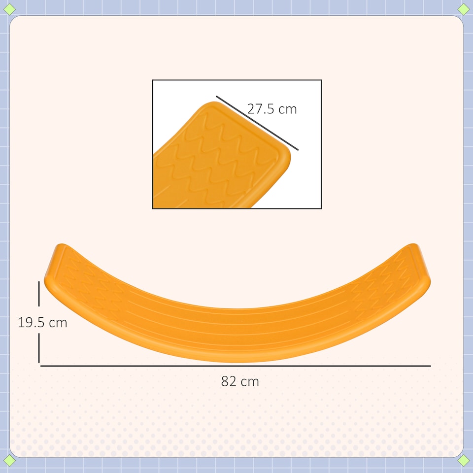 image 1 of ZONEKIZ Kids Wobble board, Montessori-Inspired Toy for 3-6 Years, Orange