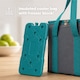 image 3 of LIVIVO 10L Cool Bag with BPA Free Ice Block Grey and Teal