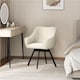image 2 of Yaheetech Swive Velvet Dining Chair with Backrest and Armrests | White | Beige | One Size