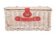 image 5 of Red and White Gingham 2 Person Fitted Wicker Picnic Basket