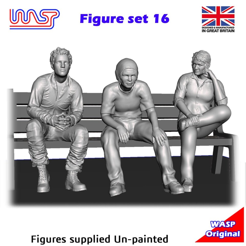 Trackside Figure Scenery Display Set 16 New 1:32 Scale WASP