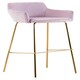 image 1 of Tamzin Pink Velvet Low Back Bar Chair Pink