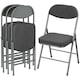 image 1 of HOMCOM Folding Chairs Set of 4 with Cushioned Seat, Steel Frame