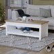 image 1 of Vida Designs Arlington Top Coffee Table Shaker Side Living Room Table, White & Oak