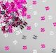 image 1 of 25th Birthday Confetti Pink & Silver 4 pack x 14 grams birthday decoration Foil Metallic 4 pack