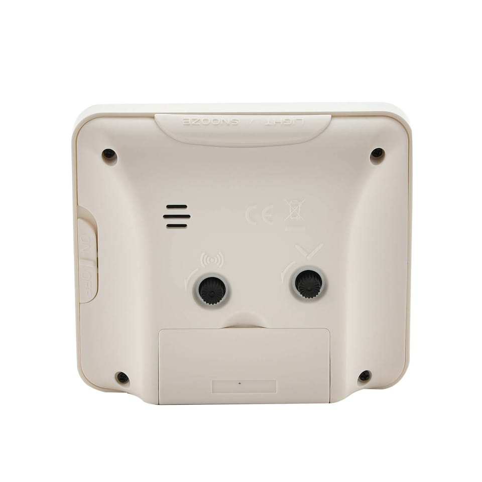 image 1 of Hometime White Alarm Clock - Dual Indicating Light System White