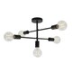 image 1 of Studio 5 Light Semi Flush Light Matt Black, E27