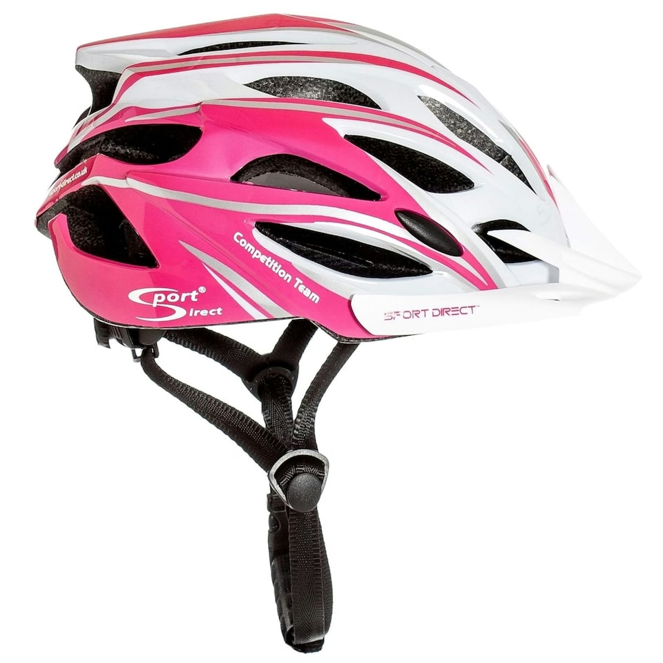 image 1 of Sport Direct "Team Comp 24 Vent Bike Helmet Adults Pink 55-58cm White | M