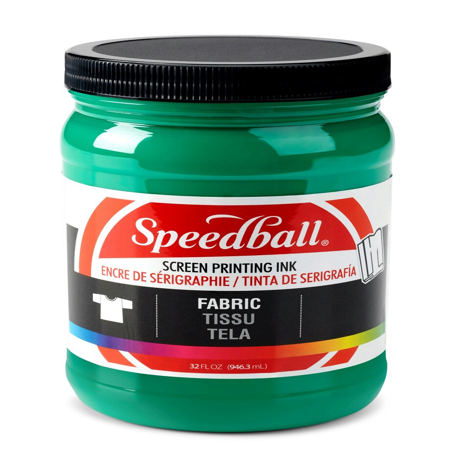 image 1 of Speedball Fabric Screen Printing Ink, Green, 32oz