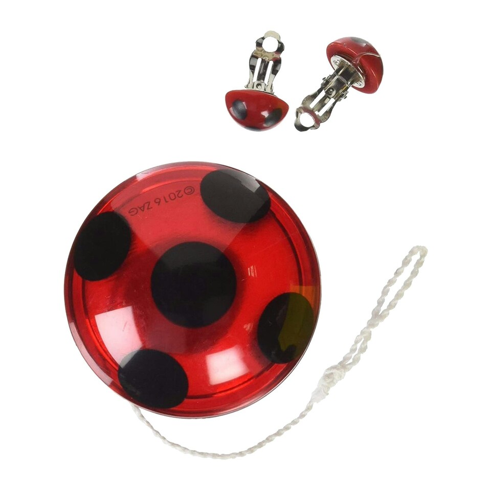 image 1 of Miraculous Lady Bug Costume Accessory Set - Red/Black - One Size