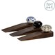 image 1 of Nicola Spring Wooden Door Stops - Black Flower - Pack of 3