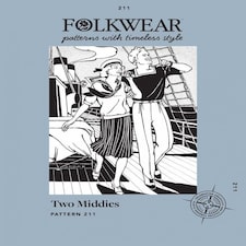 Folkwear Patterns Two Middies Top Paper Sewing Pattern – Women’s & Men’s Top, UK Sizes Women's XS–2XL; Men's S–2XL, Intermediate