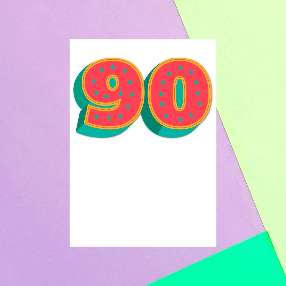 90 Dots Greetings Card