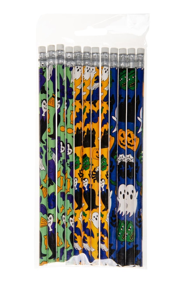 image 1 of Pack of 12 Halloween Pencils with Eraser