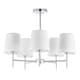 image 1 of BHS Mira 5 Light Ceiling Light with Natural Shades, Chrome
